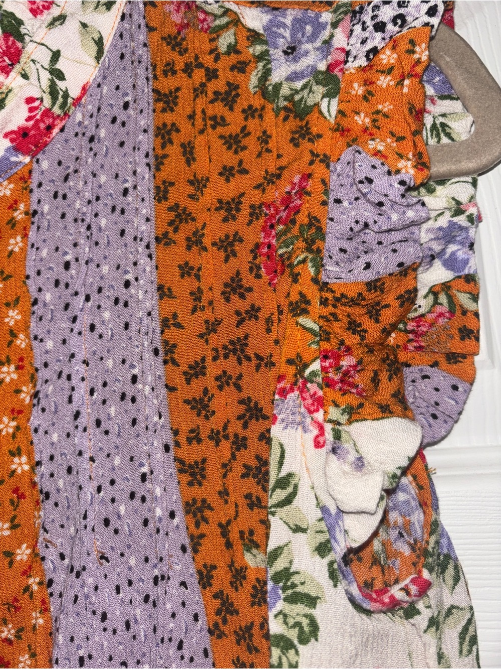 everleigh Multicolor Floral Patchwork Ruffle Tank - Picture 2 of 4